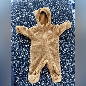 The North Face Tan Kids One Piece Footie